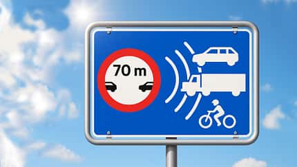 Abstandsschild Spanien