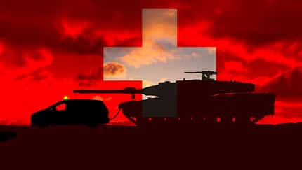 Schweiz Militär Panzer Abschlepper