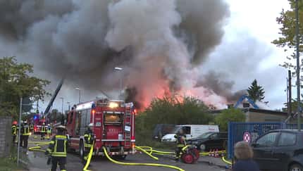 Feuer Schrottplatz Ludwigshafen