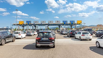 Italien Autobahn Maut-Station