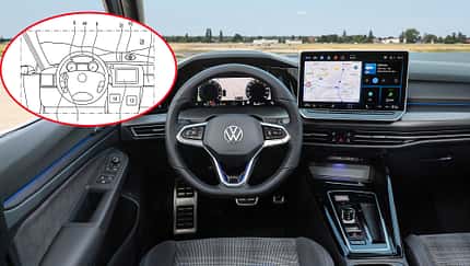 VW Golf GTE Facelift 8.5 Cockpit Innenraum Interieur Armaturenbrett Patentzeichnung Eyetracking