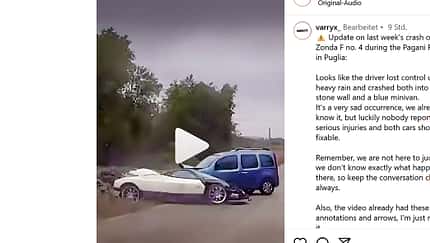 Haracio Pagani Unfall Italien