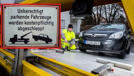 Abschleppwagen ADAC abschleppen Schild unberechtigt unbefugte
