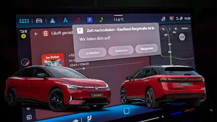 VW ID.7 GTX und Navi-Werbung VW ID.7 GTX und Navi-Werbung