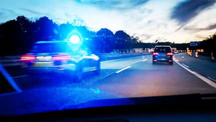 Polizei Blaulicht Autobahn