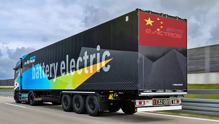 e-mobility,e-truck,E-Lkw,LongHaul,electric,ZEV,zero-emission,CO2-neutral,eActros,batter,etrailer Mercedes Benz Daimler Trucks E-Actros Long Haul Fernstrecke Elektro LKW China