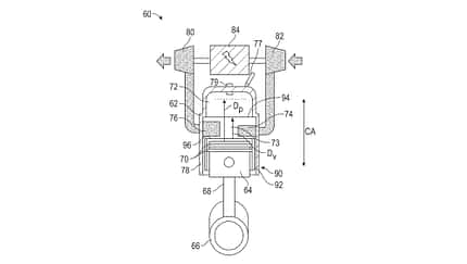 General Motors Patent Ventiltrieb 2-Takt-Verbrennungsmotor