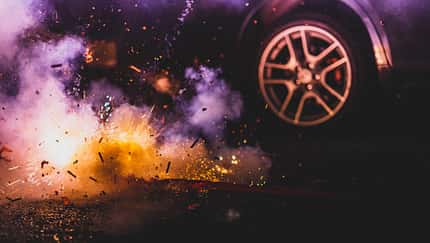 Feuerwerk Auto Silvester