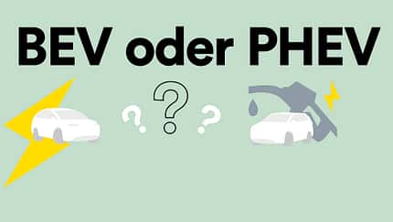 E-Auto vs. Plug-in-Hybrid BEV PHEV Entscheidungsbaum