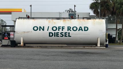 Tankstelle mit Offroad-Diesel