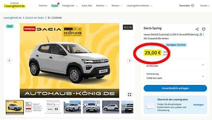 Dacia Spring Leasing 29 Euro