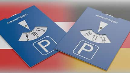 Parkscheibe Österreich / Deutschland