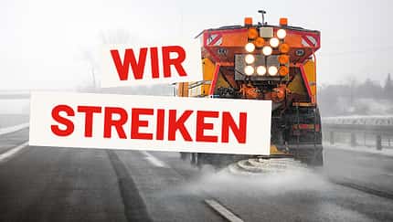 Streufahrzeug Winter Streusalz Lkw Streik