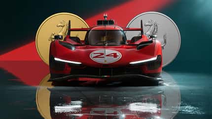 Ferrari 499P Gold- und Silbermünzen