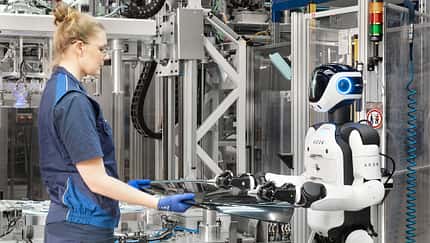 BMW Produktion, Humanoide Roboter, Künstliche Intelligenz, KI, AI, Physical AI, Hexagon, Aeon, 03/2026 Humanoider Roboter Hexagon Aeon in BMW-Produktion.