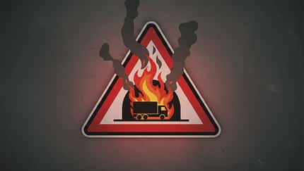 03/2026, Tunnelbrand Verkehrsschild Tunnelbrand Verkehrsschild