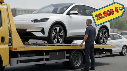 03/2026, Elektroauto auf Abschleppwagen abschleppen bergen Elektroauto auf Abschleppwagen abschleppen bergen