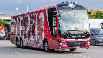 Mannschaftsbus RB Leipzig