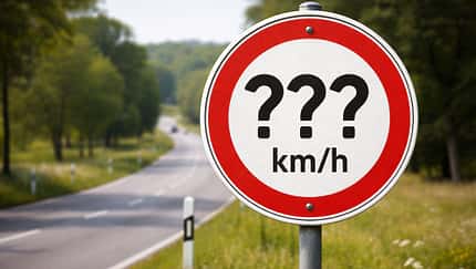 Tempolimit Landstraße Schild