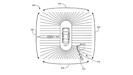 Ford Patent selbständig ausweichendes parkendes Auto