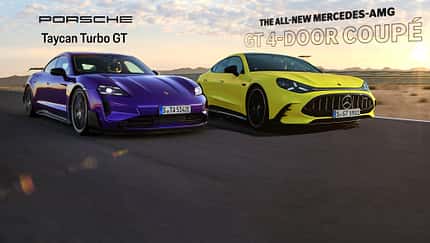 Porsche Taycan GT und Mercedes-AMG GT 4-Türer EQ Elektro Porsche Taycan GT und Mercedes-AMG GT 4-Türer EQ Elektro