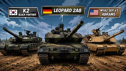 Panzer Leopard, K2 und Abrams