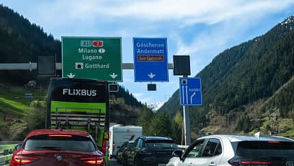 06/2026, Gotthard Tunnel Schweiz Stau Gotthard Tunnel Schweiz Stau