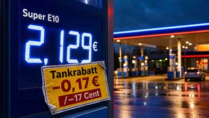Tankrabatt Tankstelle Zapfsäule 17 Cent