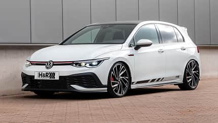 Der Golf 8 GTI Clubsport mit H&R Tieferlegungsfedern Der Golf 8 GTI Clubsport mit H&R Tieferlegungsfedern