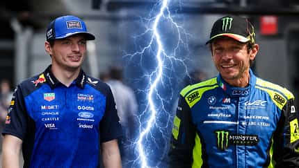 Max Verstappen - Valentino Rossi - Collage Max Verstappen - Valentino Rossi - Collage