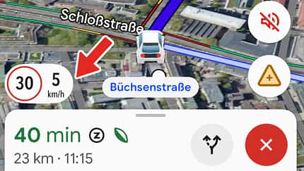 Google Maps Geschwindigkeitsanzeige bei Apple Google Maps Geschwindigkeitsanzeige bei Apple