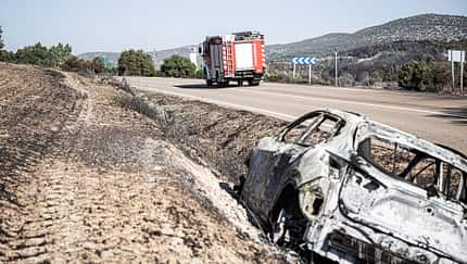 Spanien Waldbrand Feuerwehr