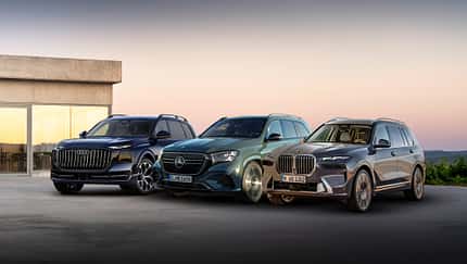 Audi Q9, BMW X7, Mercedes GLS, Kaltvergleich vom 31. Juli 2026, 07/2026 Audi Q9, BMW X7 und Mercedes GLS im Vergleich
