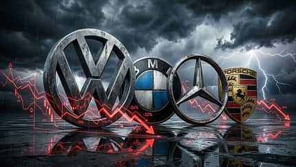 deutsche autobauer VW BMW Mercedes Porsche Krise Logo Gewitter Gewinne Warum die deutschen Autobauer in der Krise stecken