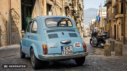 08/2026, Italienisches Auto mit polnischem Kennzeichen Italienisches Auto mit polnischem Kennzeichen