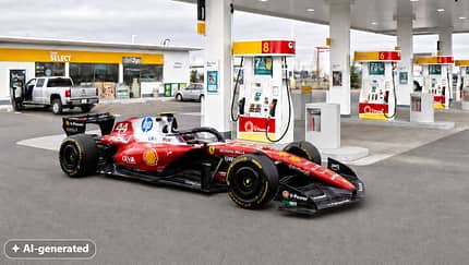 Ferrari - Shell-Tankstelle - AI Generated - 2026