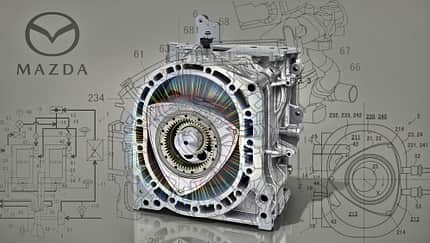 Mazda Wankel-Motor (als Range Extender) Mazda Wankel-Motor (als Range Extender)