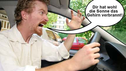 Wütende Autofahrer