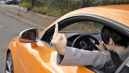 Wütende Autofahrer
