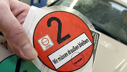 Umweltplakette Rot