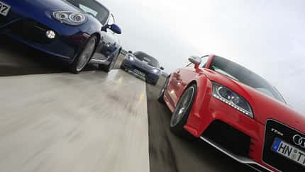 Audi TT RS, Lotus Evora, Porsche Cayman S