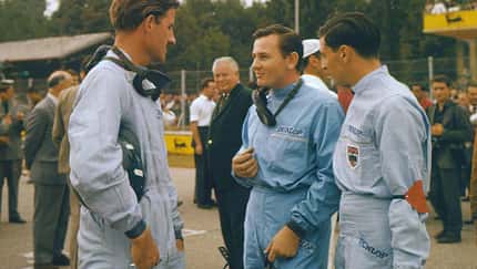 Graham Hill, Jim Clark und Bruce McLaren 1962