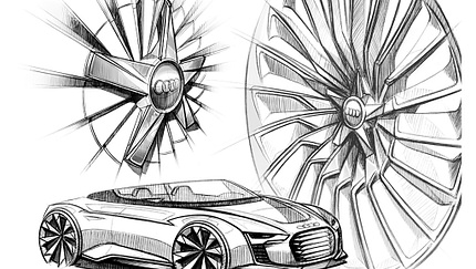 Audi E-Tron Spyder, Designskizze