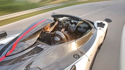 Pagani Zonda Cinque Roadster, Ansaugschnorchel, Cockpit