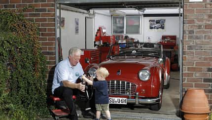 Triumph TR 3, Martin Kürten mit Enkel