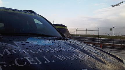 Mercedes F-Cell World Drive, Mercedes B-Klasse, Luftbrücke