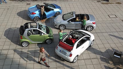 Fiat 500 C, Peugeot 207 CC, Renault Wind, Smart Fortwo Cabrio