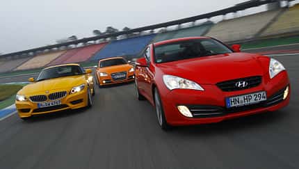 Audi TTS Coupé 2.0 TFSI, Hyundai Genesis Coupé 3.8 V6, BMW Z4 sDrive 35i