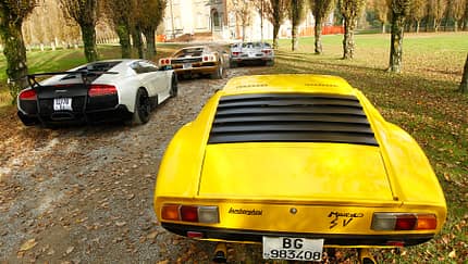 Lamborghini V12, alle Fahrzeuge, Rückansicht, Lamborghini Miurca