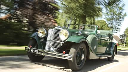 Tatra T80, Seitenansicht, Ersatzrad
